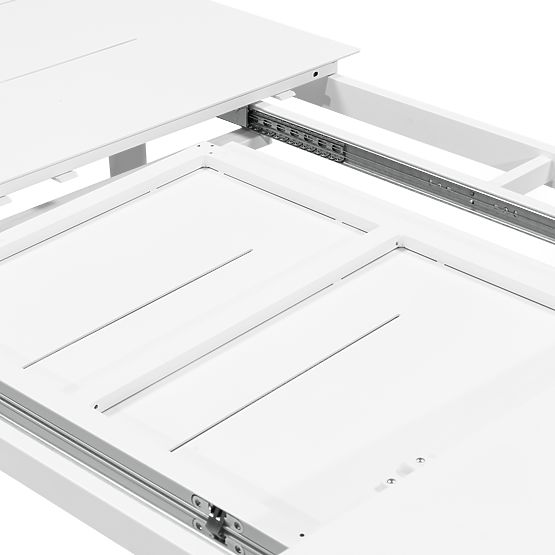 Garden Set Marinelli, Extendable Table 230-300 cm + 8 Chairs, Aluminum, White