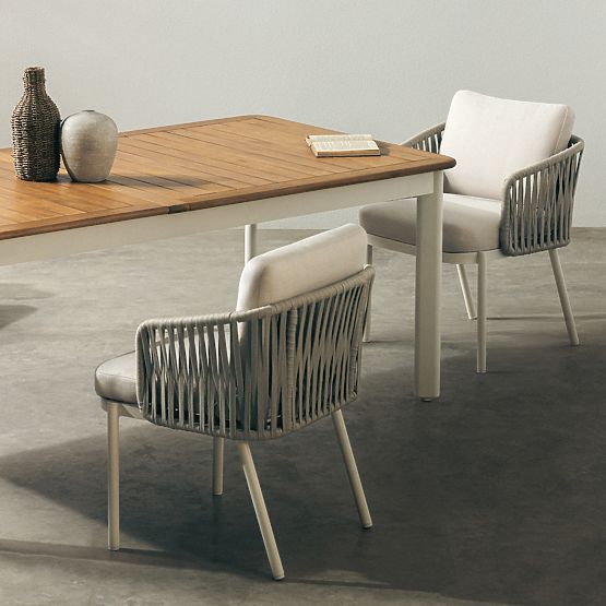 Garden Set Porticato, Extendable Table 211-300 cm + 12 Chairs, FSC Acacia Wood, Teak Look