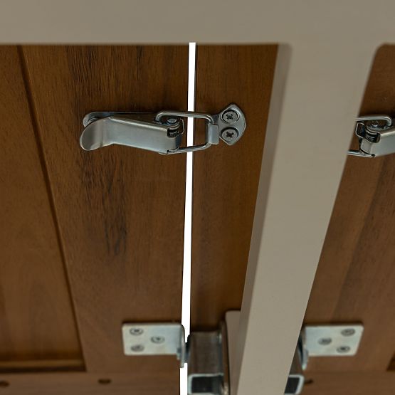 Garden Set Porticato, Extendable Table 211-300 cm + 8 Chairs, Acacia Wood FSC, Teak Look