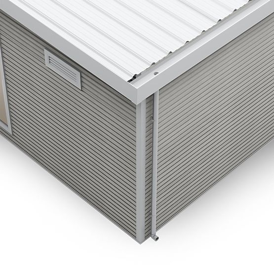 Garden Shed Ardena 4x3 m 12 m², Dark Gray, Composite Wood, Aluminum, Easy Assembly
