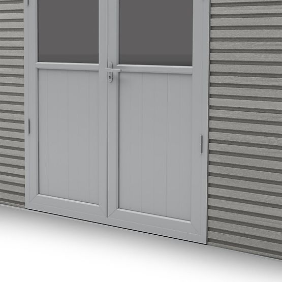 Garden Shed Ardena 4x3 m 12 m², Dark Gray, Composite Wood, Aluminum, Easy Assembly