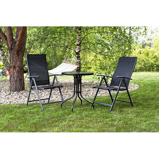 Garden Table 60cm Tempered Glass Table for Garden Terrace Balcony