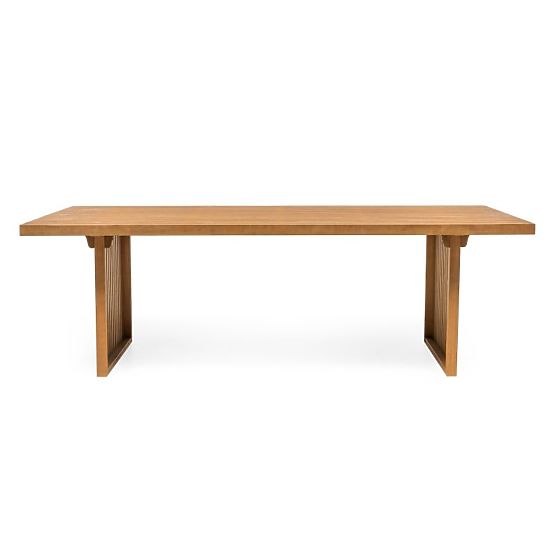 Garden Table Familis II 240 cm, Eucalyptus Wood FSC, Teak Look