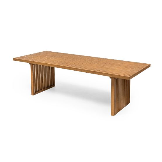 Garden Table Familis II 240 cm, Eucalyptus Wood FSC, Teak Look