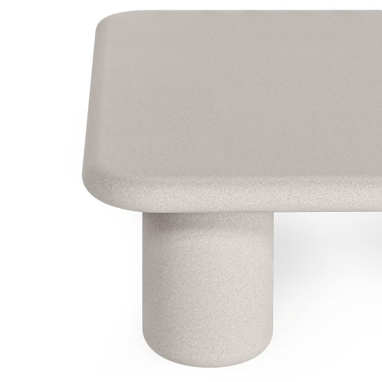 Garden Table Vibonis 100 cm, Square, Cement, Light Beige