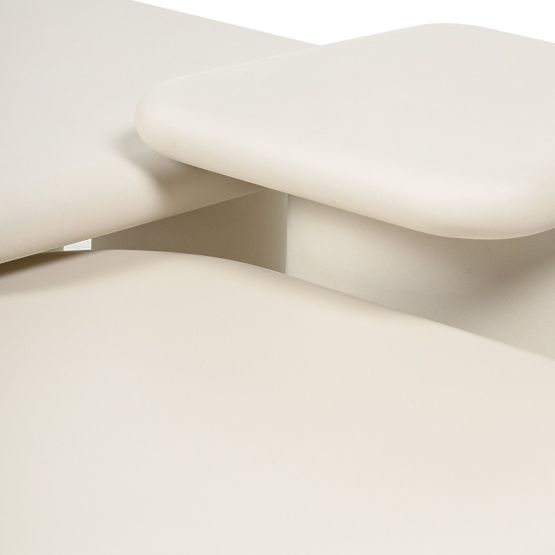 Garden Table Vibonis 70 cm, Square, Cement, Light Beige