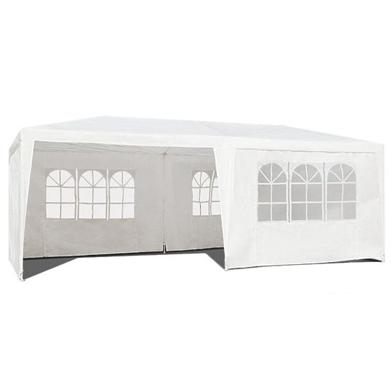 Garden Tent Pavilion 3x6 m 6 Walls White MultiGarden