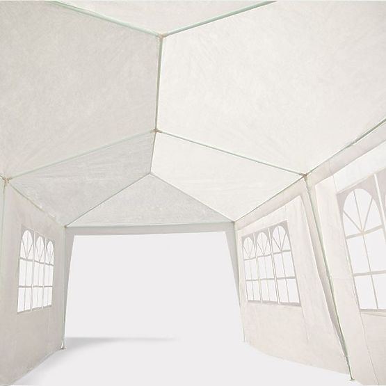 Garden Tent Pavilion 3x6 m 6 Walls White MultiGarden