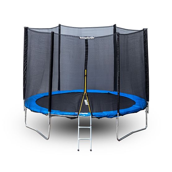 Garden Trampoline with External Net, Diameter 8 ft 244-252 cm + Ladder