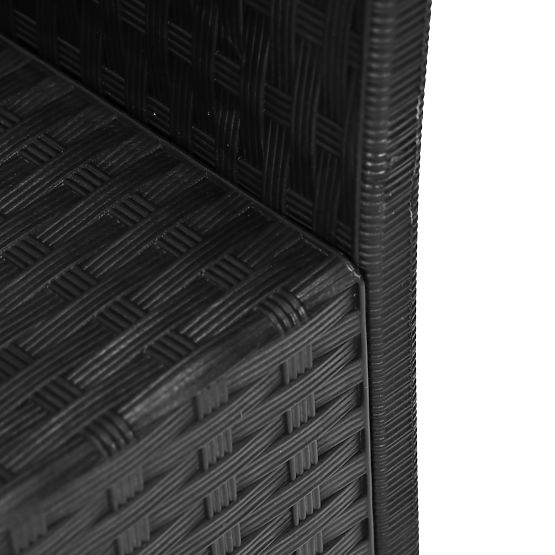 Garden Two-Seater Sofa with Cushion Bench for Balcony Terrace Garden Black MultiGarden