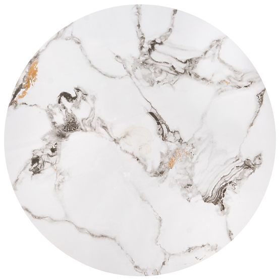 GILDA set of 3 tables, white marble / black (1p=1set)