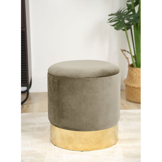 GOLD BEIGE POUF