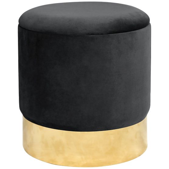 GOLDEN BLACK POUF