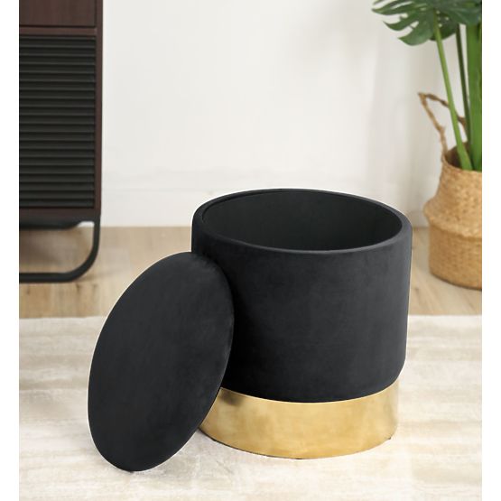 GOLDEN BLACK POUF