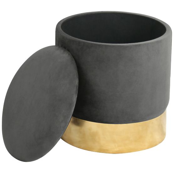 GOLDEN GRAPHITE POUF