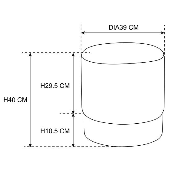 GOLDEN GRAPHITE POUF