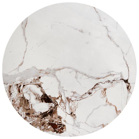 GORETTI_S conference table white marble / black (2p=1pc)