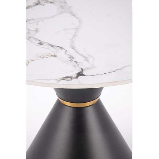 GORETTI_S conference table white marble / black (2p=1pc)