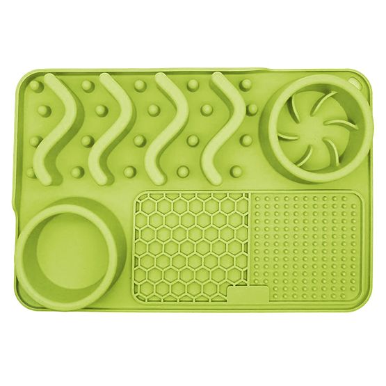 GREEN SLOW FEEDING LICK MAT