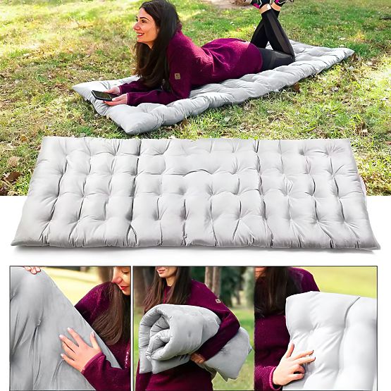 Grey Garden Lounger Cushion 145 x 52 cm ModernHome