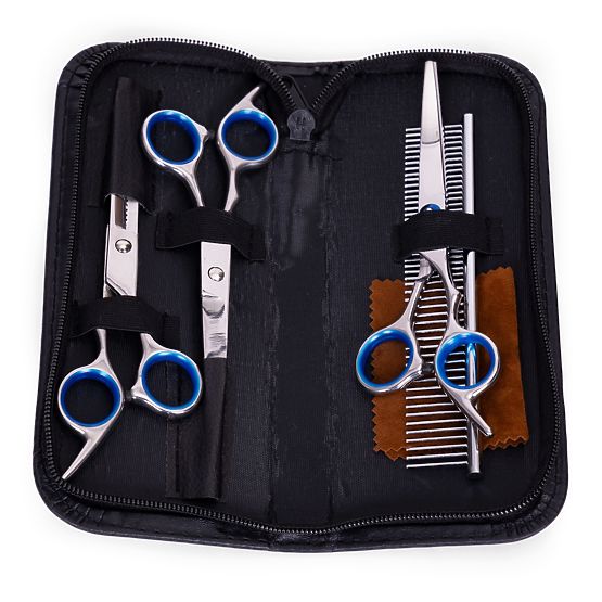 Grooming Set for Trimming Dogs and Cats Scissors Comb Case