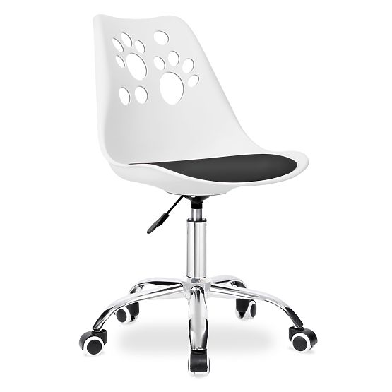 Grover Swivel Chair White-Black
