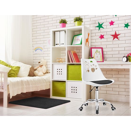 Grover Swivel Chair White-Black