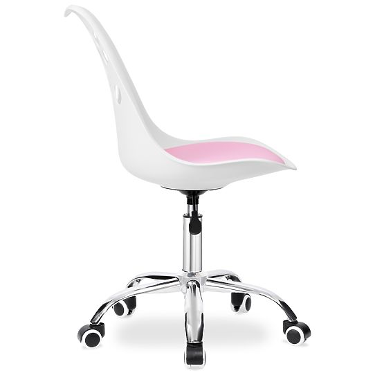 Grover Swivel Chair White-Pink