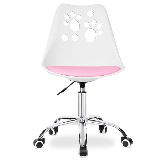 Grover Swivel Chair White-Pink