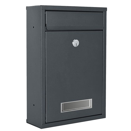Gustav Anthracite Mailbox for Letters