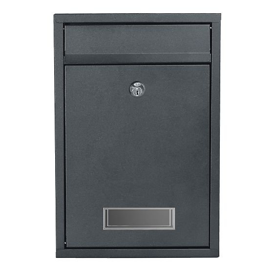 Gustav Anthracite Mailbox for Letters
