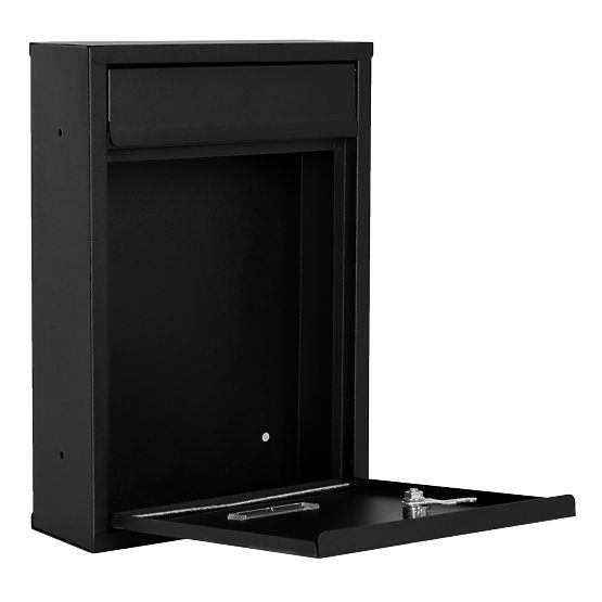 Gustav Black Letter Mailbox with Inscriptions