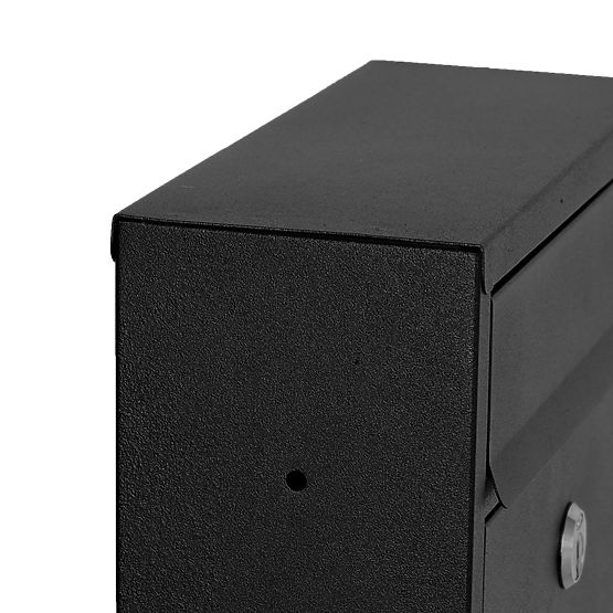 Gustav Black Letter Mailbox with Inscriptions