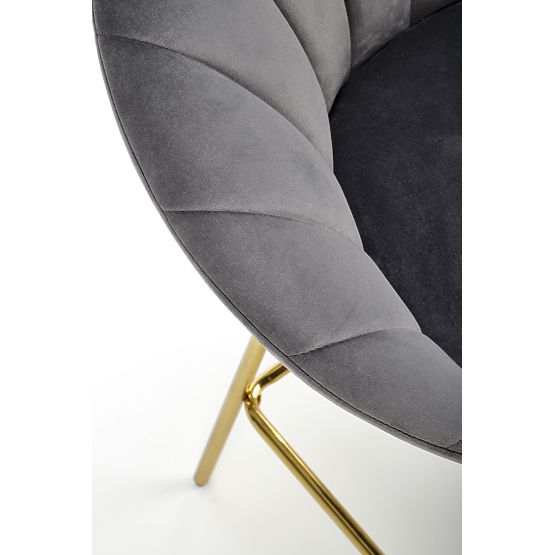 H112 Bar Stool Gray/Gold (2pcs)
