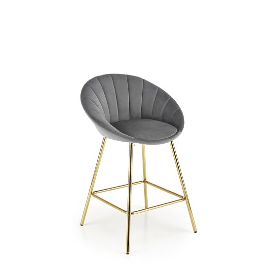 H112 Bar Stool Gray/Gold (2pcs)