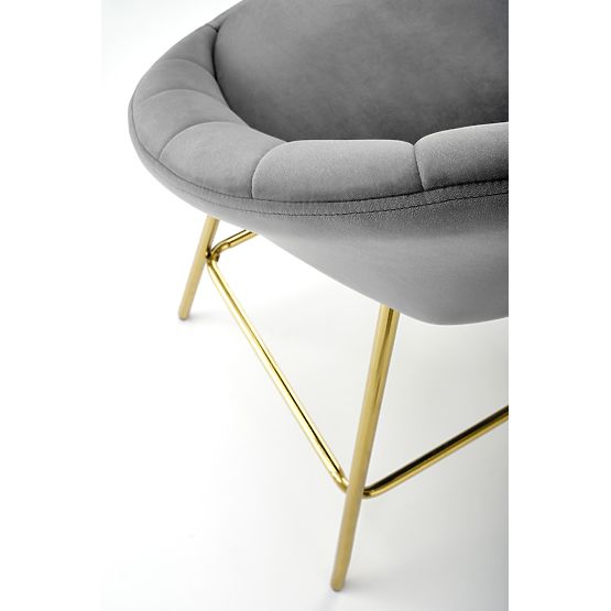 H112 Bar Stool Gray/Gold (2pcs)