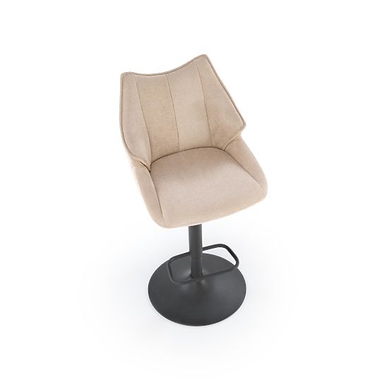 H122 Bar Stool Legs - Black, Seat - Beige (1p=2pcs)