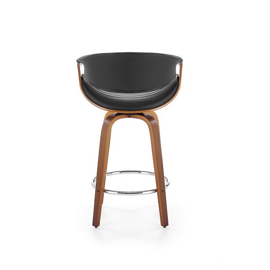 H123 Bar Stool Black / Walnut (1p=1pc)