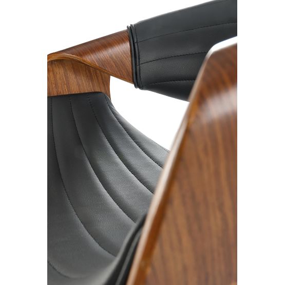 H123 Bar Stool Black / Walnut (1p=1pc)