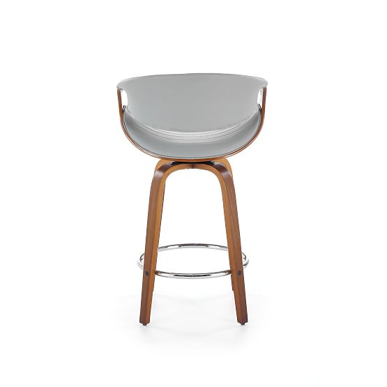 H123 Bar Stool Grey/Walnut (1p=1pc)