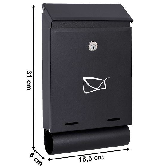 Hadvar Black Letter Mailbox