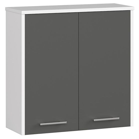 Hanging Cabinet W 60 cm FIN 2D - White-Graphite Gray