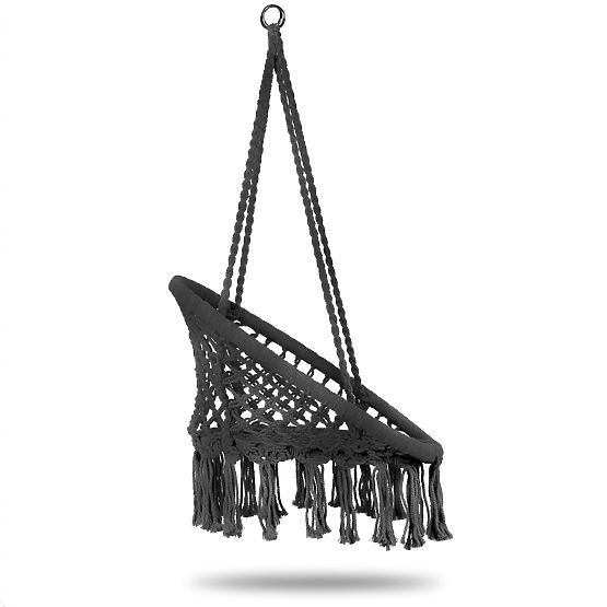 Hanging Chair Boho Garden Swing Stork Nest Grey MultiGarden