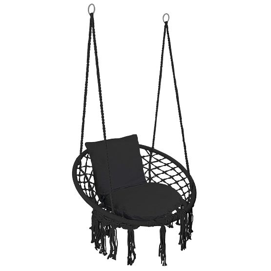 Hanging Chair Stork Nest TOGO with Black Cushions