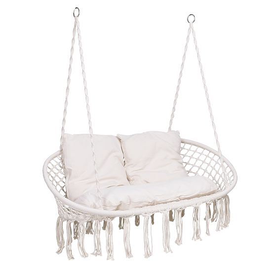 Hanging Chair Stork's Nest LAGOS Cream with Cushions