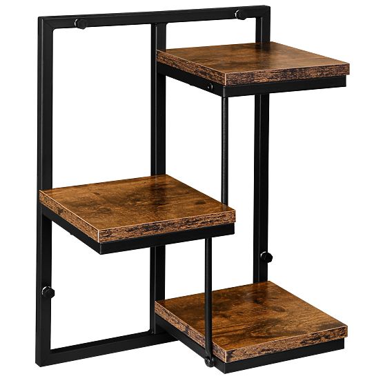 Hanging Flower Pot Black Orkus Rustic Old Oak