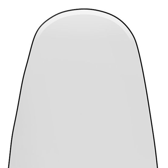 Hanging Mirror in Black Frame Frivatti, 55x150 cm, Irregular Shape