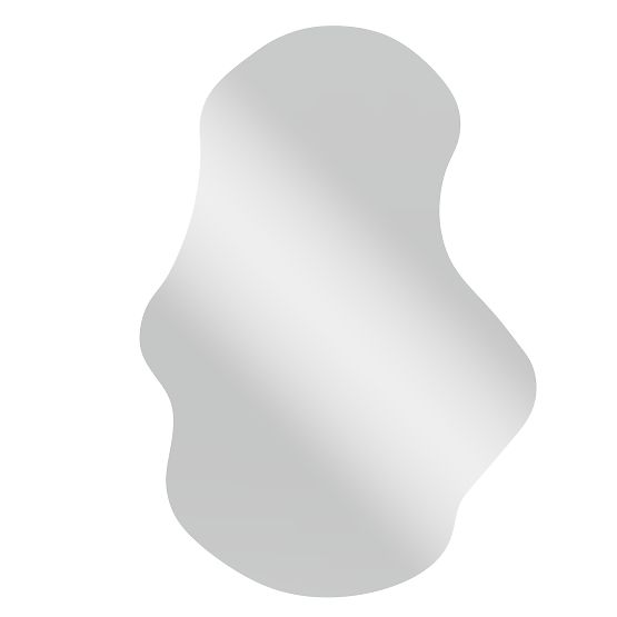 Hanging Mirror in Black Frame Zoe, 80x55 cm, Irregular Shape