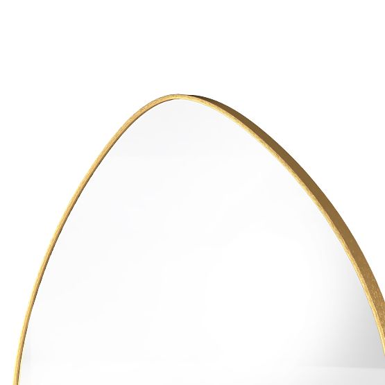 Hanging Mirror in Gold Frame Alonzo, 64x60 cm, Irregular Shape