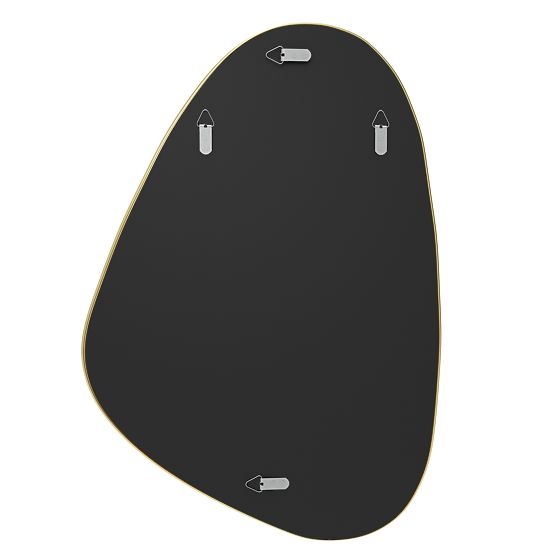 Hanging Mirror in Gold Frame Libia, 76x51 cm, Irregular Shape